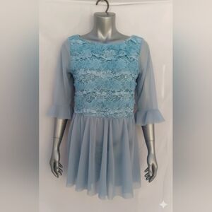 Weissman Fairy Princess Blue Girls Lyrical Dance / Skating Dress Size 3-6yrs